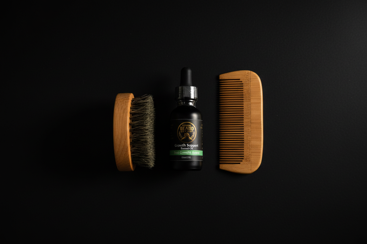 Growth Support Beard Oil Premium Product Shot